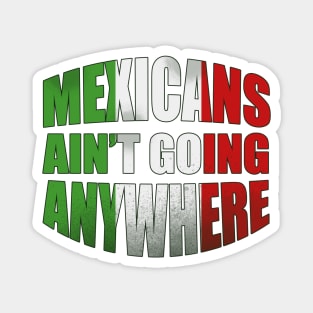 Mexicans Ain t Going Anywhere Magnet