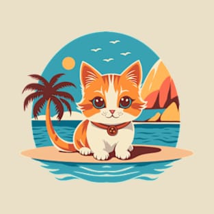 Cute Kitten On Vacation T-Shirt