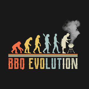 BBQ Evolution and Grill Lovers | Retro Vintage Distressed T-Shirt