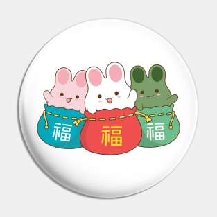 Bunnies Lucky Bag Yellow Pin