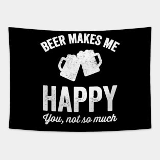 Beer makes me happy Tapestry