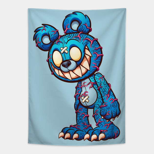 Scary Teddy Tapestry by machmigo