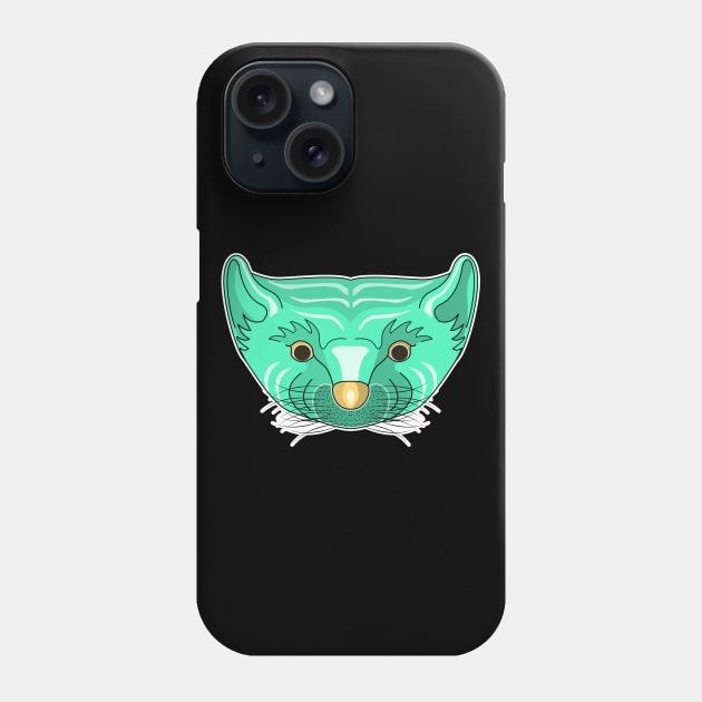 cyan pine marten Phone Case by dwalikur