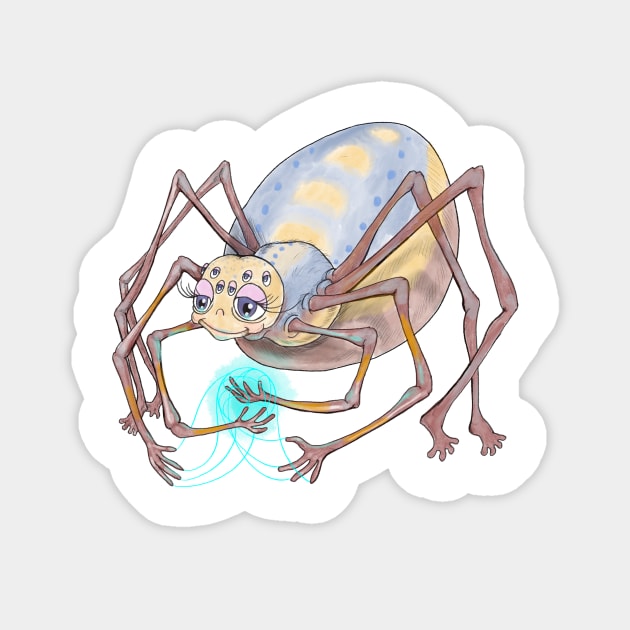 Sweet Old Orb Weaver Magnet by AmysBirdHouse