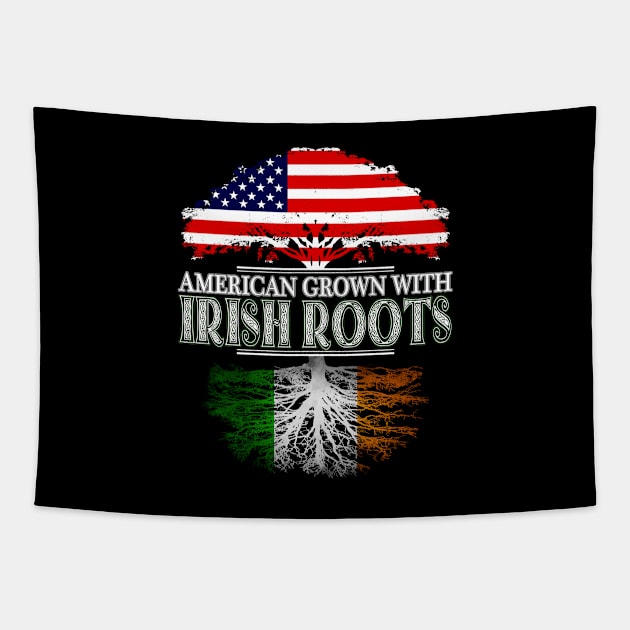 American Grown With Irish Roots - Gift Ireland Irish Tapestry by giftideas