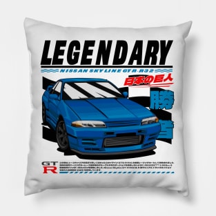 NISMO NISSAN SKYLINE GTR R32-BLUE Pillow