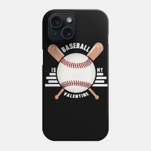 baseball is my valentine Phone Case