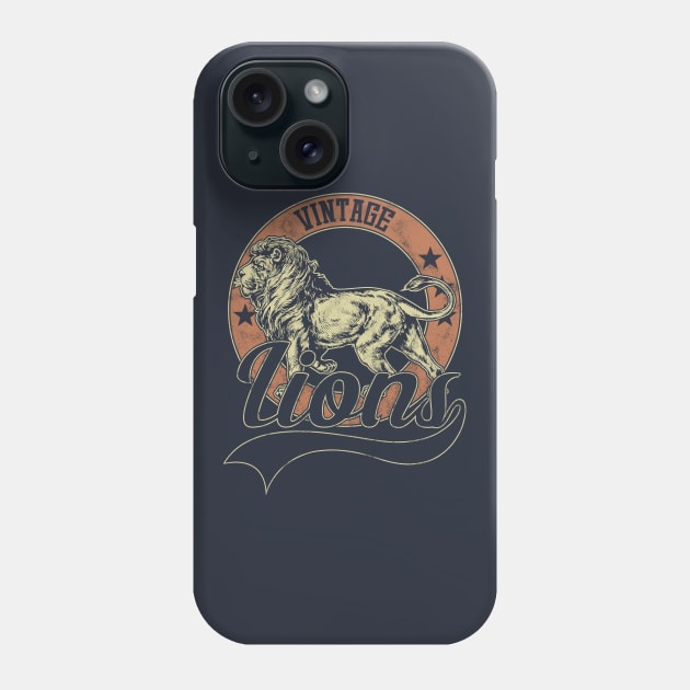 Vintage Lions Phone Case by bluerockproducts