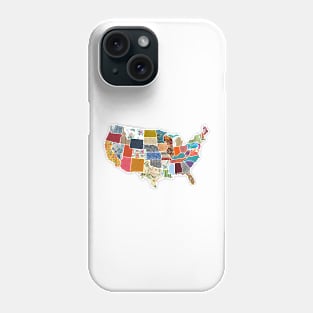 Patchwork Map of America Phone Case