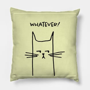 Cat facial expressions: Whatever! Pillow