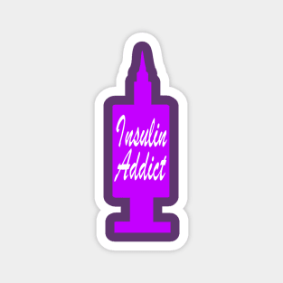 Insulin Addict Neon Purple Magnet