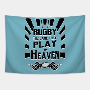 Rugby Game Played In Heaven Tapestry