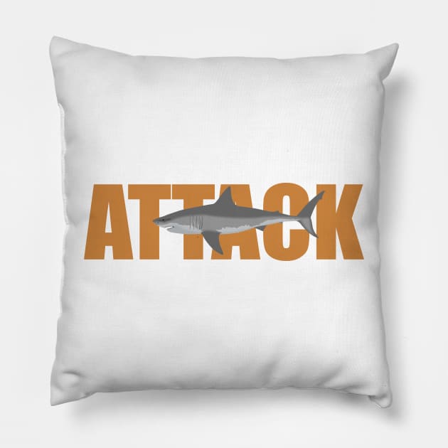 Tiger shark attack (Attack by tiger shark) Pillow by Toozidi T Shirts