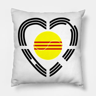 Korean Vietnamese (South) Multinational Patriot Flag Series (Heart) Pillow