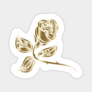 Golden rose in elegant style Magnet