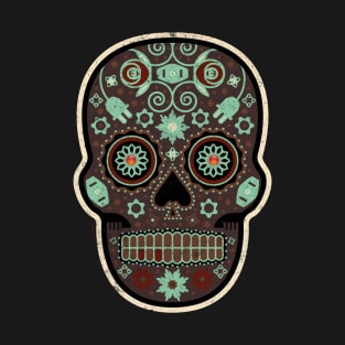 Cráneo de Café Mexican Sugar Skull T-Shirt