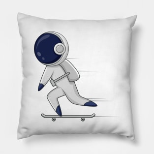 Astronaut and Skateboard Pillow