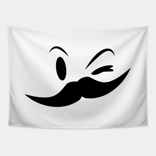 Cute Mustache Tapestry by Braznyc