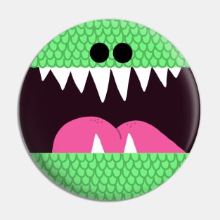 Dinosaur with Scales Mouth Pin