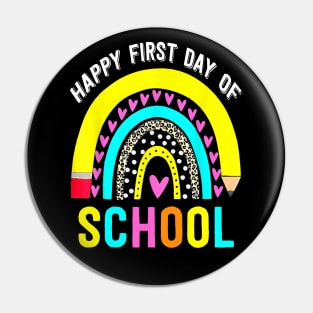 Happy First Day Of School Rainbow Leopard Back To School Pin