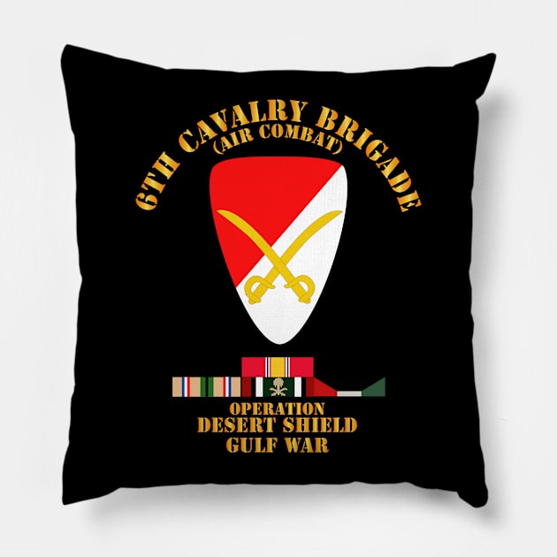 6th Cavalry Bde - Desert Shield w DS Svc Pillow by twix123844