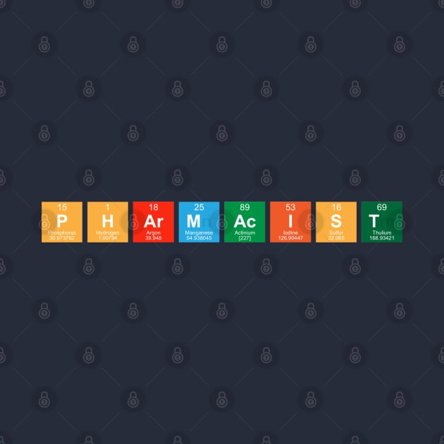 Pharmacist Periodic Table by INLE Designs