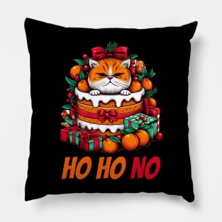 Grumpy Christmas Cat. Christmas Cat 2024 Pillow