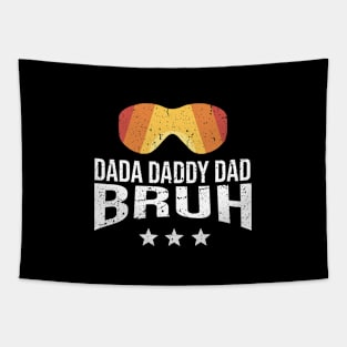 Dada Daddy Dad Bruh Retro Vintage Funny 2023 Fathers Day Tapestry