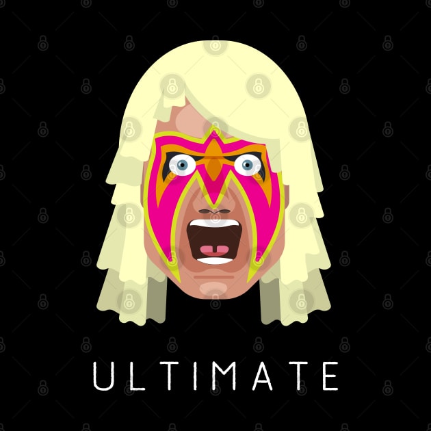 Ultimate Warrior Head (with text) by FITmedia