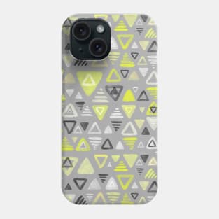 Summer Yellow Triangles on Grey Phone Case