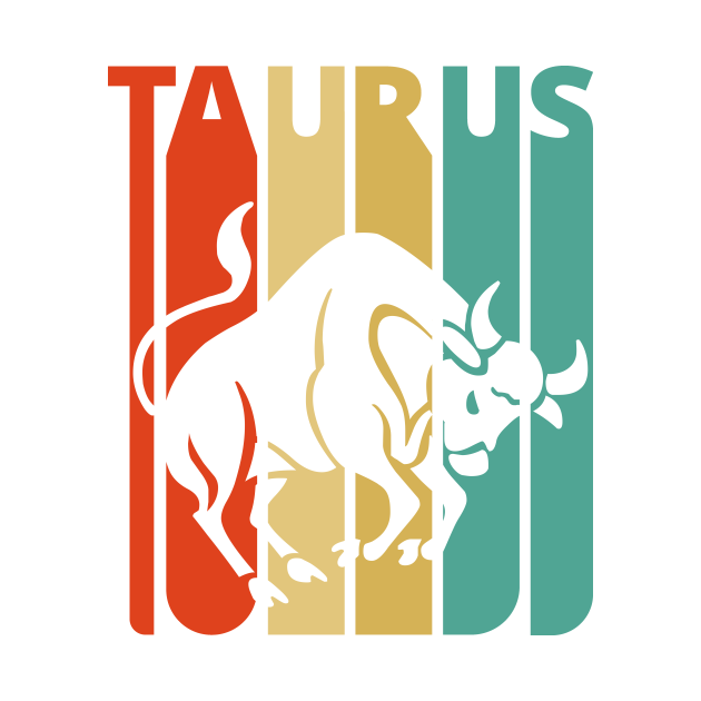 Disover Taurus Vintage retro style. - Zodiac Signs - T-Shirt