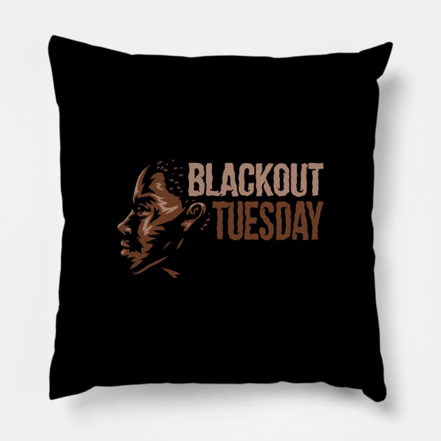 Blackout Tuesday Pillow by AhmadMujib