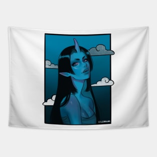 blue oni Tapestry