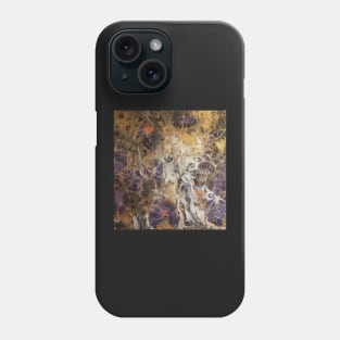 Abstract in Gold and Purple Phone Case