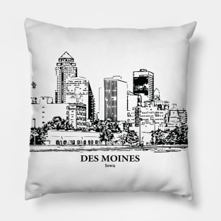 Des Moines - Iowa Pillow