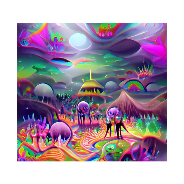 Psychedelic Alien Lands by Mihadom