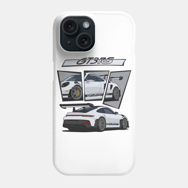 car 911 gt3 rs detail light grey Phone Case by creative.z