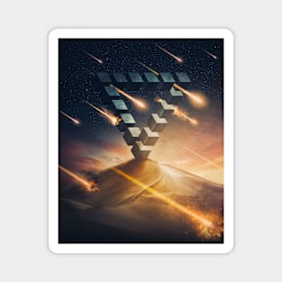 Abstract meteor shower Magnet