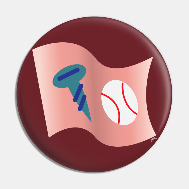 Screw Ball Flag - Cartoon - Pin | TeePublic Screw Ball Flag - Cartoon - Pin | TeePublic