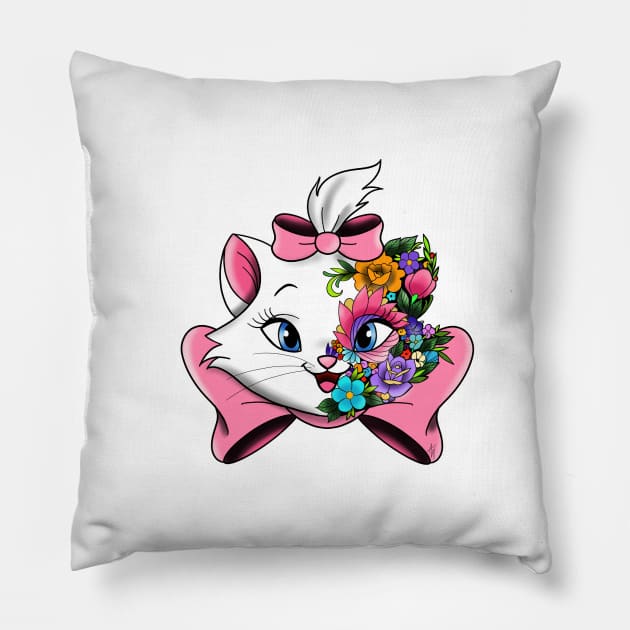 Flower Marie Pillow by Jurassic Ink