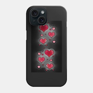 Floating Red Hearts Phone Case