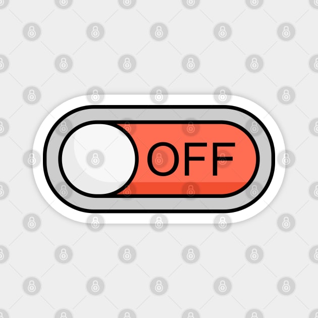 Off Toggle Button Magnet by THP Creative