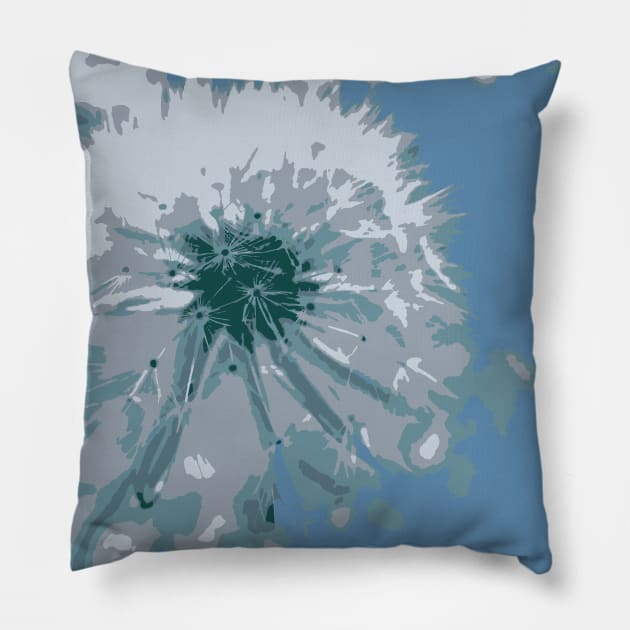 Dandelion flower illustration Pillow by marghe41