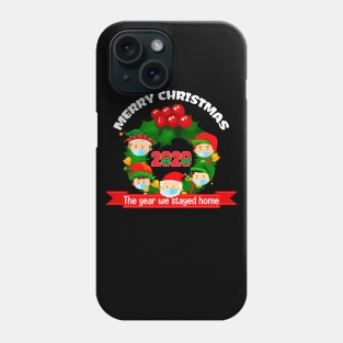 Merry Christmas 2020 Quarantine, Funny Santa Face Mask Gifts Phone Case