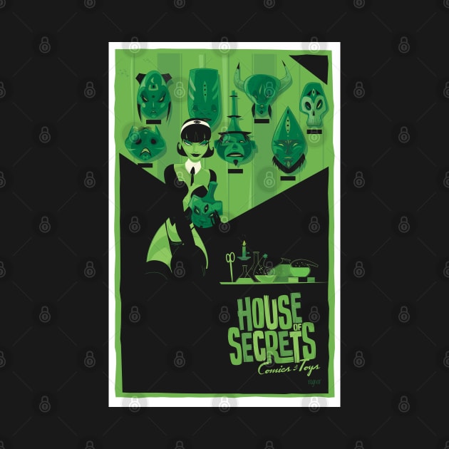 House of Secrets, Design 13, Black BG by MythicLegendsDigital