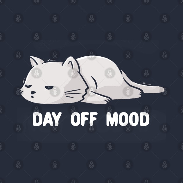 Day Off Mood Cute Lazy Cat Gift by eduely