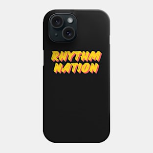 80s Aesthetic Typography - Rhythm Nation Phone Case