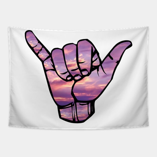 Shaka hand sign Tapestry by Rahmagamse23