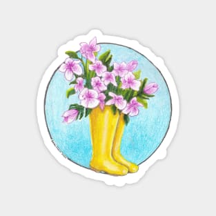 Spring Rain Boots Magnet