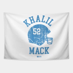 Khalil Mack Los Angeles C Helmet Font Tapestry